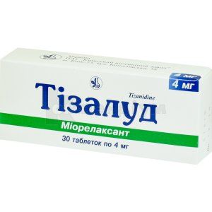 Тізалуд таблетки, 4 мг, блістер, № 30; Київський вітамінний завод
