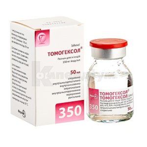 Томогексол® розчин  для ін'єкцій, 350 мг йоду/мл, флакон, 50 мл, № 1; Фармак