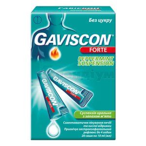 Гавіскон<sup>&reg;</sup> форте м'ятна суспензія (Gaviscon<sup>&reg;</sup> forte peppermint suspension)