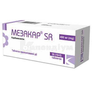 Мезакар® SR таблетки пролонгованої дії, 400 мг, блістер, № 50; Гледфарм