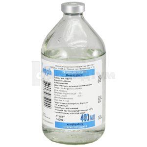 Реополіглюкін розчин для інфузій, пляшка, 400 мл, № 1; Інфузія