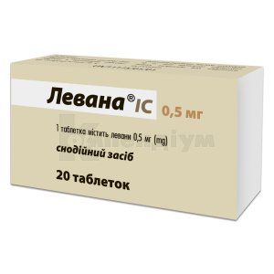 Левана® ІС таблетки, 0,5 мг, в пачці, в пачці, № 20; ІнтерХім