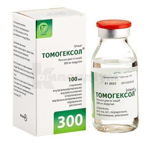 Томогексол® розчин  для ін'єкцій, 300 мг йоду/мл, флакон, 100 мл, № 1; Фармак