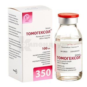 Томогексол® розчин  для ін'єкцій, 350 мг йоду/мл, флакон, 100 мл, № 1; Фармак