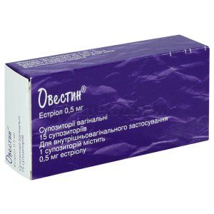 Овестин® супозиторії вагінальні, 0,5 мг, № 15; Aspen Pharma Trading Ltd.