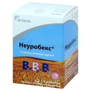 Неуробекс-Тева таблетки, вкриті плівковою оболонкою, банка, № 150; Тева Україна