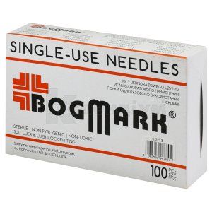 ГОЛКИ ІН'ЄКЦІЙНІ ОДНОРАЗОВОГО ЗАСТОСУВАННЯ BogMark® 0,3 х 13 мм, 30g, № 100; Medical Lomza