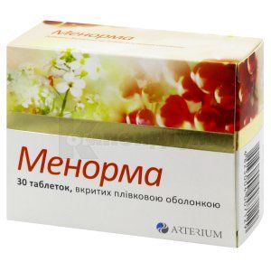 Менорма таблетки, вкриті плівковою оболонкою, 735 мг, № 30; Корпорація Артеріум