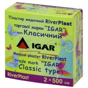 ПЛАСТИР МЕДИЧНИЙ RiverPlast торгової марки "IGAR" тип КЛАСИЧНИЙ (на бавовняній основі) 2 см х 500 см, № 1; undefined