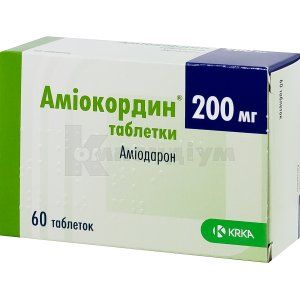 Аміокордин® таблетки, 200 мг, № 60; КРКА