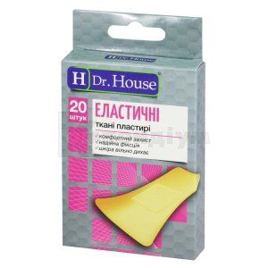 ПЛАСТИР МЕДИЧНИЙ БАКТЕРИЦИДНИЙ "H Dr. House" 7,2 см х 2,3 см, тканий elastic, тканий elastic, № 20; undefined