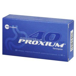 Проксіум® таблетки, вкриті кишково-розчинною оболонкою, 40 мг, блістер, № 32; Универсальное агентство "Про-фарма"
