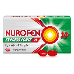 Нурофєн® Експрес форте капсули м'які, 400 мг, № 10; Reckitt Benckiser Healthcare (UK) Limited