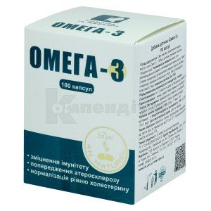 ОМЕГА 3 капсули, 1000 мг, банка, № 100; undefined