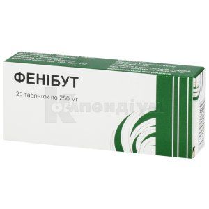 Фенібут таблетки, 250 мг, блістер, № 20; Рік-Фарм