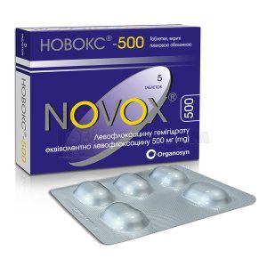 Новокс®-500 таблетки, вкриті плівковою оболонкою, 500 мг, блістер, № 5; Organosyn Life Sciences
