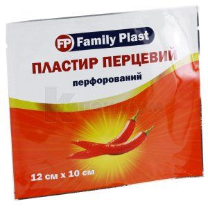 FAMILY PLAST ПЕРЦЕВИЙ ПЛАСТИР ПЕРФОРОВАНИЙ 12 см х 10 см, № 1; Аргопласт