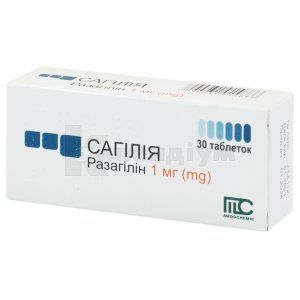 Сагілія® таблетки, 1 мг, блістер, № 30; Medochemie Ltd., Cyprus, Europe