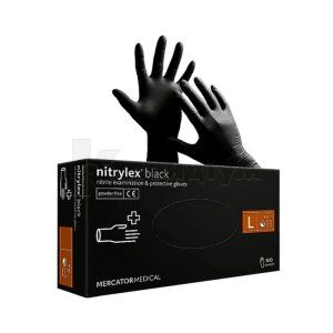 Рукавички оглядові нітрилові нестерильні Нітрилекс блек (Examination nitrile unsterile gloves Nitrylex black)