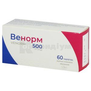 Венорм таблетки, вкриті плівковою оболонкою, 500 мг, блістер, № 60; Тернофарм