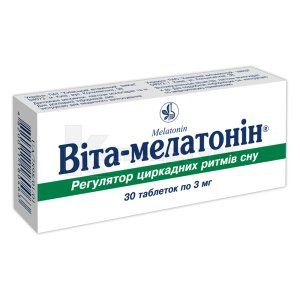 Віта-Мелатонін® таблетки, 3 мг, блістер, № 30; Київський вітамінний завод