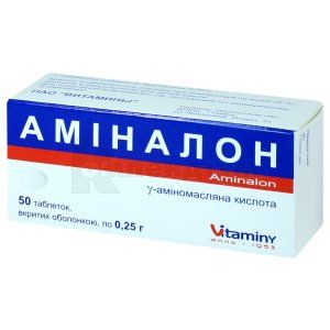 Аміналон таблетки, вкриті оболонкою, 250 мг, блістер, № 50; Вітаміни 