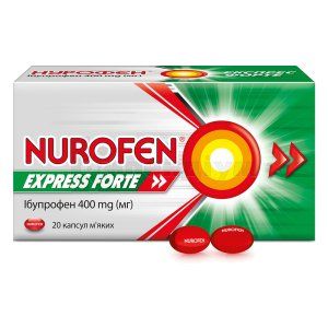 Нурофєн® Експрес форте капсули м'які, 400 мг, № 20; Reckitt Benckiser Healthcare (UK) Limited
