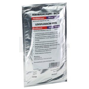 Левофлоксацин-Віста розчин для інфузій, 5 мг/мл, контейнер, 100 мл, № 1; Містрал Кепітал Менеджмент