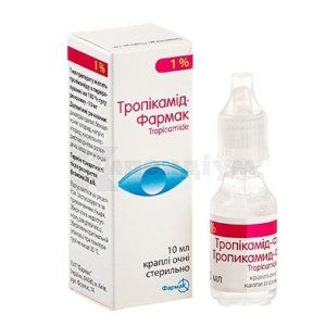 Тропікамід-Фармак краплі очні, 1 %, флакон, 10 мл, № 1; Фармак