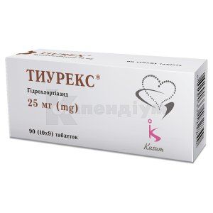 Тиурекс® таблетки, 25 мг, блістер, № 90; Гледфарм