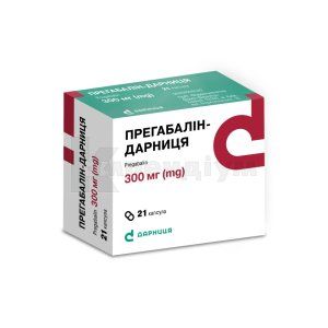Прегабалін-Дарниця капсули, 300 мг, контурна чарункова упаковка, № 21; Дарниця ФФ