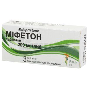 Міфетон таблетки, 200 мг, блістер, № 3; М.Біотек Лтд.