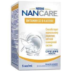 Nancare Вітамін D3 краплі для дітей, 5 мл, № 1; Нестле Україна