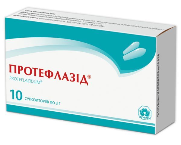 Протефлазід<sup>&reg;</sup> <I>супозиторії</I> (Proteflazidum<sup>&reg;</sup> <I>suppositoria</I>)