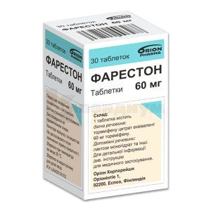 Фарестон таблетки, 60 мг, флакон, № 30; Orion Corporation