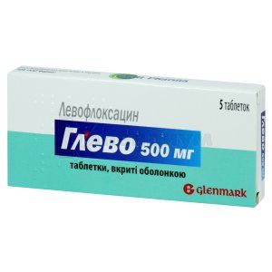 Глево таблетки, покрытые оболочкой, 500 мг, № 5; Glenmark