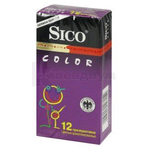 ПРЕЗЕРВАТИВЫ "SICO COLOR" ароматизированные, цветн., цветн., № 12; CPR Produktions