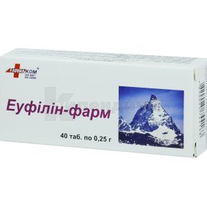 ЭУФИЛЛИН-ФАРМ таблетки, 0,25 г, № 40; Корпорация Здоровье