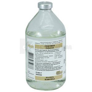 Гековен раствор для инфузий, бутылка, 400 мл, № 1; Инфузия