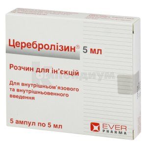 Церебролизин® раствор для инъекций, 215,2 мг/мл, ампула, 5 мл, № 5; EVER Neuro Pharma