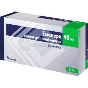 Эманера капсулы кишечно-растворимые, 40 мг, блистер, № 28; KRKA d.d. Novo Mesto