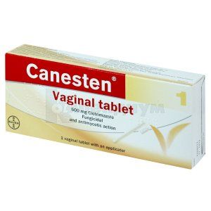 Канестен® таблетки вагинальные, 500 мг, блистер, с аппликатором, с аппликатором, № 1; Bayer Consumer Care