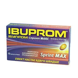 Ибупром Спринт Макс капсулы мягкие, 400 мг, блистер, № 10; Unilab, LP