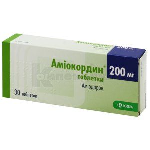 Амиокордин® таблетки, 200 мг, № 30; KRKA d.d. Novo Mesto