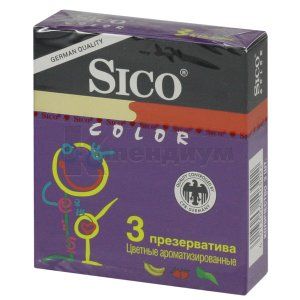 ПРЕЗЕРВАТИВЫ "SICO COLOR" ароматизированные, цветн., цветн., № 3; CPR Produktions