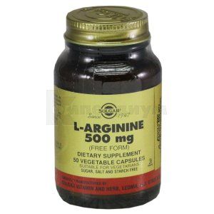 L-АРГИНИН 500 мг капсулы, 500 мг, флакон, № 50; Solgar Vitamin and Herb