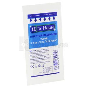ПЛАСТЫРЬ МЕДИЦИНСКИЙ БАКТЕРИЦИДНЫЙ "H Dr. House" 4 см х 10 см, на тканевой основе (хлопок), на ткан. основе (хлопок), № 1; undefined