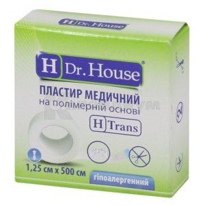 ПЛАСТЫРЬ МЕДИЦИНСКИЙ "H Dr. House" 1,25 см х 500 см, коробка бумажная, на полимерной основе, на полимерной основе, № 1; undefined