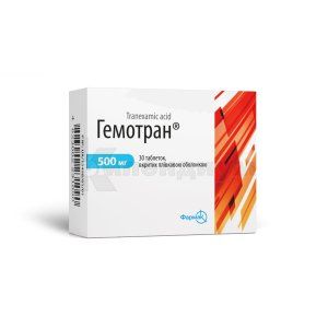 Гемотран® таблетки, покрытые пленочной оболочкой, 500 мг, блистер, № 30; Фармак