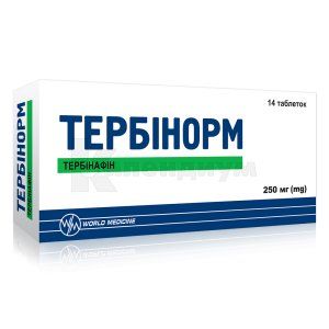 Тербинорм таблетки, 250 мг, блистер, № 14; Уорлд Медицин